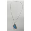 Image 2 : Navajo Inscribed Sterling and Turquoise Necklace