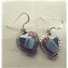 Image 3 : Three Pair Native American Inlay Gemstone Earrings
