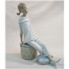 Image 1 : Lladro Porcelain Girl on Stool With High Heel