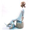 Image 2 : Lladro Porcelain Girl on Stool With High Heel