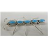 Image 1 : Navajo Sterling Turquoise Ant Pin Pendant