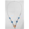 Image 2 : Turquoise & Shell Nugget Sterling Necklace