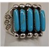 Image 1 : Sterling Turquoise Feather Design Ring