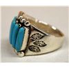 Image 2 : Sterling Turquoise Feather Design Ring