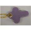 Image 2 : Multi-color Dichroic Glass Cross Necklace