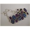 Image 2 : Titanium Peacock and Amethyst Druzy Bracelet