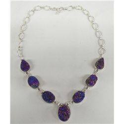 Titanium Peacock Druzy Necklace