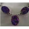 Image 2 : Titanium Peacock Druzy Necklace