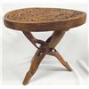 Image 1 : Hand Carved Three Leg Collapsable Table