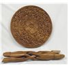 Image 2 : Hand Carved Three Leg Collapsable Table
