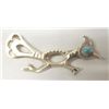 Image 1 : Roadrunner Sterling and Turquoise Pin
