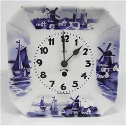 Gustav Becker German Delft Blue Wall Clock