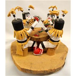 Hopi Koshare Kachinas at Table