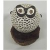 Image 1 : Zuni Polychrome Owl on Wooden Base