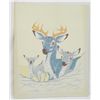 Image 1 : Deer Theme Print by Woody Crumbo