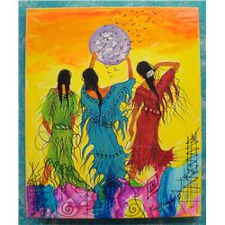 Original Acrylic on Canvas Painting-Kills Thunder