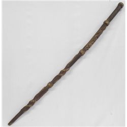 Vintage Mexican Hand Carved Wooden Walking Cane