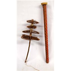 Tribal Blowgun and Ceremonial Stick