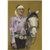 Image 1 : Original Pastel - Native American With Horse AWK