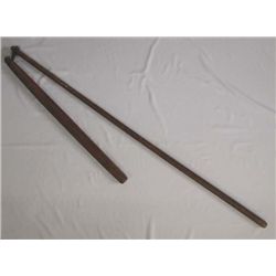 Antique Wooden Threshing  Grain Flail Tool