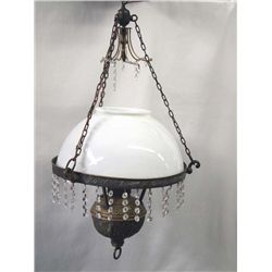 Antique Victorian Hanging Luster Lamp