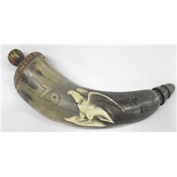 Hand Carved Powder Horn