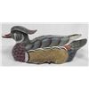 Image 2 : Wood Duck Wooden Decoy Signed by Artist