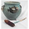 Image 1 : Zuni Fetish Turquoise Stone Covered Bowl