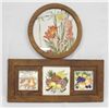 Image 1 : Framed Decorative Tiles and Framed Flower Print