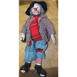 porcelain hobo clown doll