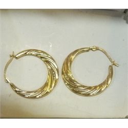 Gold Earrings 14kt Gold Loop Earrings