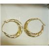 Image 1 : Gold Earrings 14kt Gold Loop Earrings