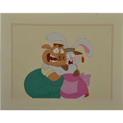 Rock-A-Doodle Orig Animation Production Cel Pig & Bunny