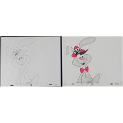 Trix Original Animation Cel Drawing Rabbit Cap Art