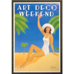 1983 ART DECO WEEKEND Poster of Miami Beach