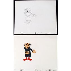 The Smurfs Cel Drawing Original No Thank You Animation