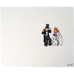 Not Listening Animation Bride and Groom Cel Original