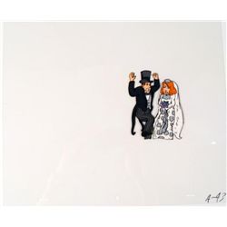 Word of Caution Animation Cel Original Bride and Groom