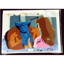 Animation Cel Background X-Men Signed Stan Lee Orig Blu