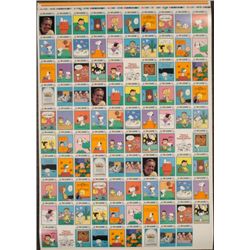 Peanuts Uncut Card Sheet 3 Full Sets Comics MINT