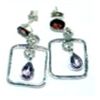 Image 1 : Amethyst & Garnet Earrings
