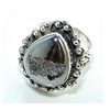 Image 1 : Silver and Coated Drusy Ring