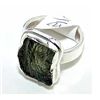 Image 1 : Silver and Moldavite Ring