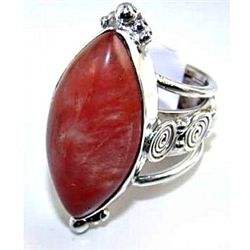 Silver and Agate Ring
