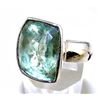 Image 1 : Silver and Green Amethyst Ring