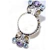 Image 1 : Silver and Mixed Stones & Carving Ring