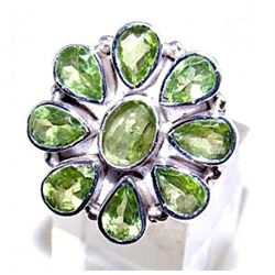 Silver and Peridot Ring
