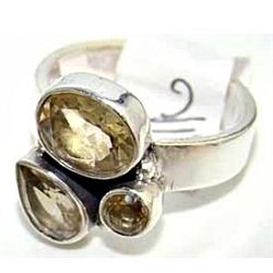 Silver and Citrine Ring