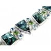 Image 1 : Serphinite, Blue Topaz & Peridot Bracelet