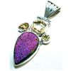 Image 1 : Titanium Drusy & Citrine Pendant